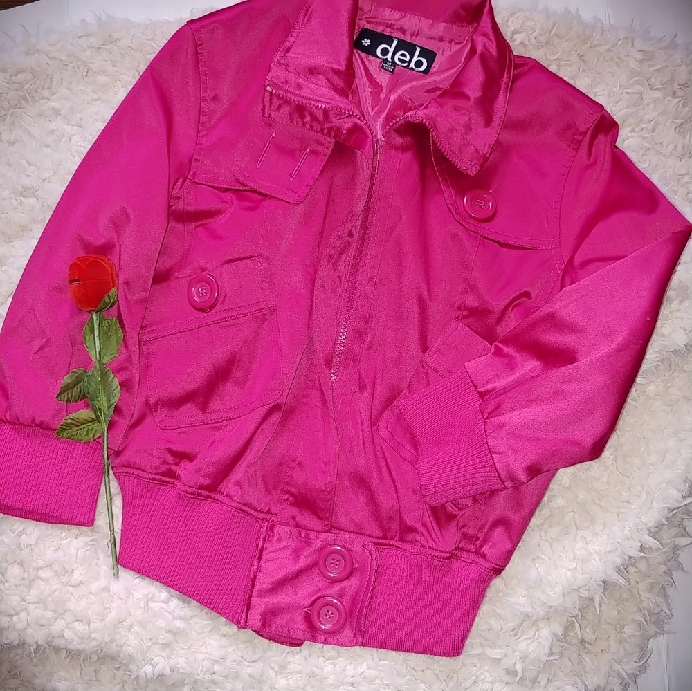 Magenta Deb Pink 3/4 sleeve jacket